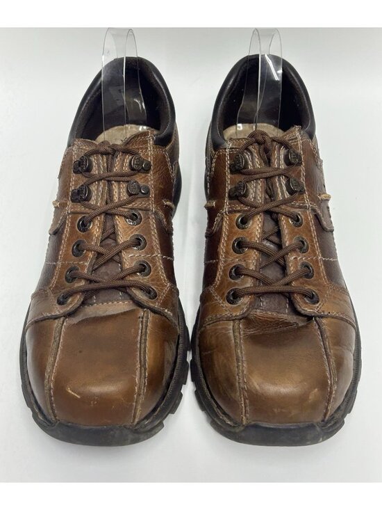 GBX Billiard Mens Shoes 12 Brown Leather Chunky Oxford Casual Shoes Lug Sole Y2K main image 8